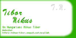 tibor mikus business card
